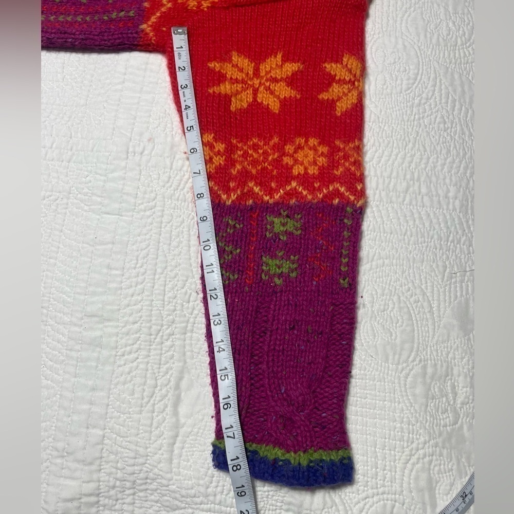 Vintage TALBOT'S Wool Sweater Women's Medium Colorful Pullover Retro - Picture 7 of 10
